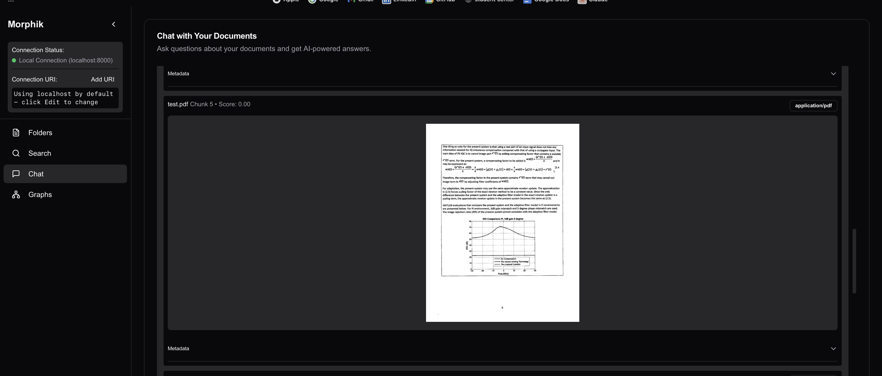 Context visualization showing the complete retrieved section